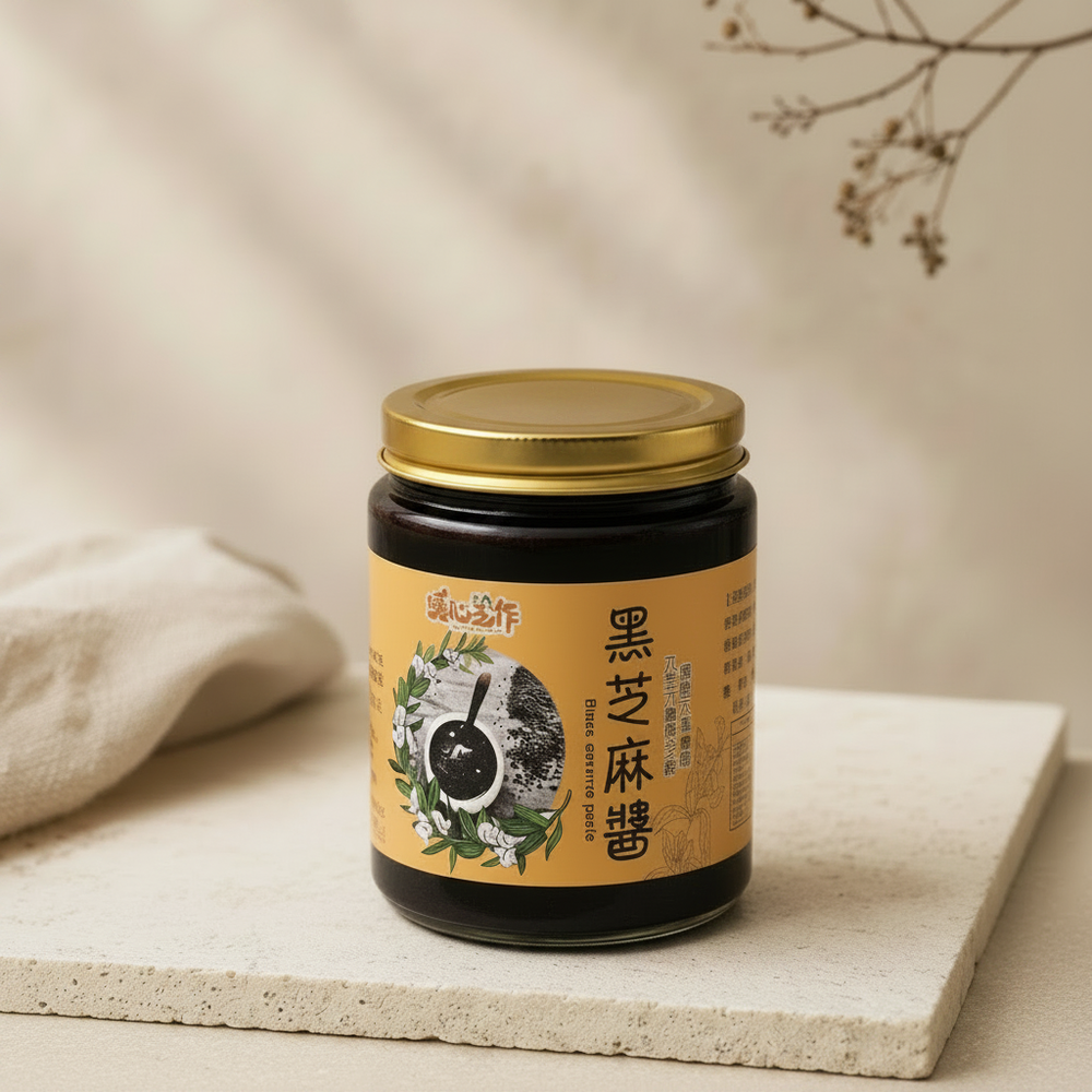 Black Sesame Paste - full lid visible